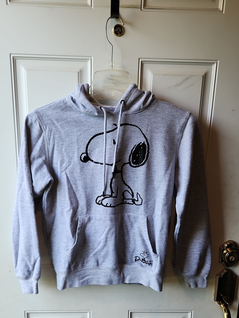 Women's Peanuts Heather Gray Hoodie Size M - Picture 2 of 7
